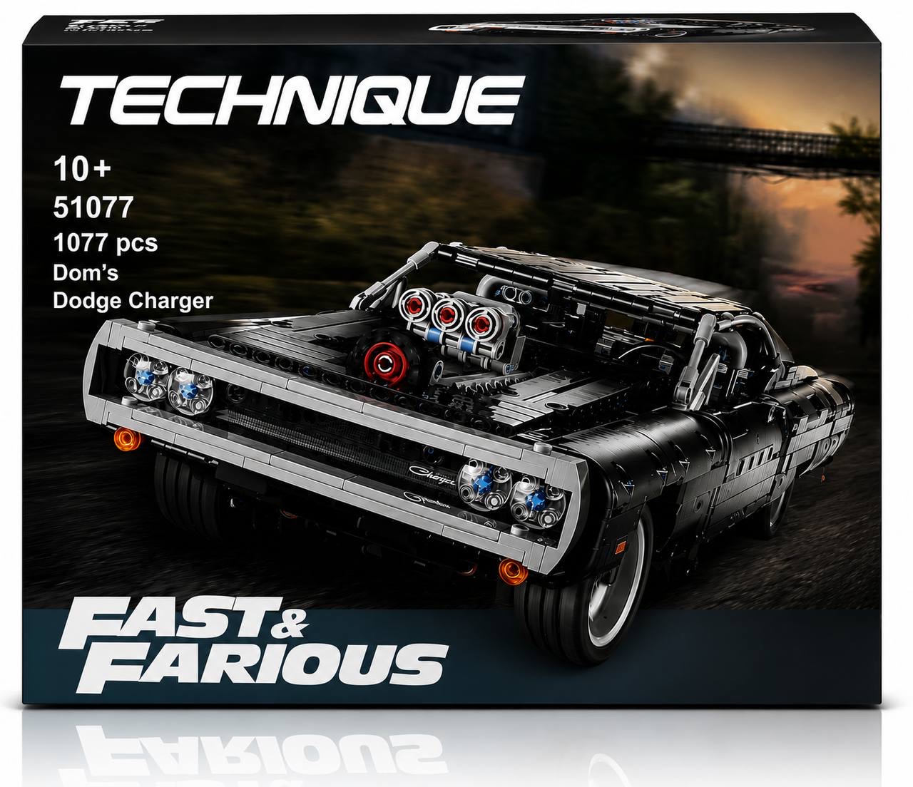 لگو سری تکنیک ماشین دوج سریع و خشن سایز بزرگ _ Dodge Charger _ کد 51077 _ ۱۰۷۷ قطعه
