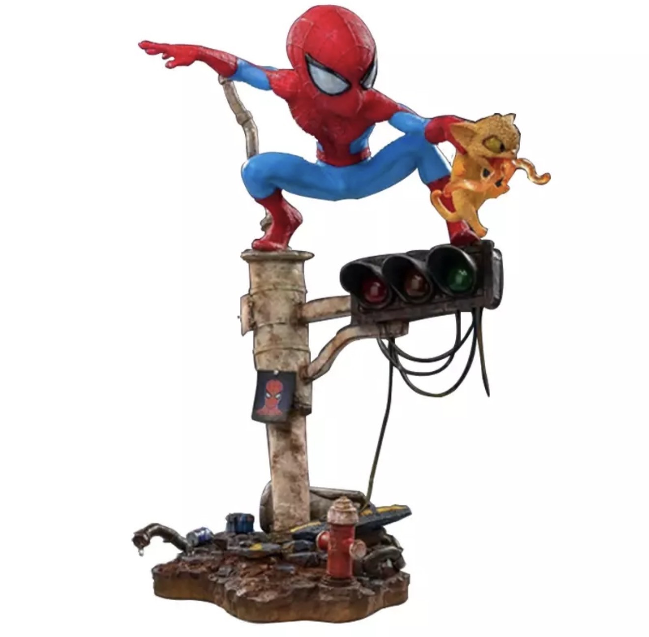 فیگور اسپایدرمن و گربه