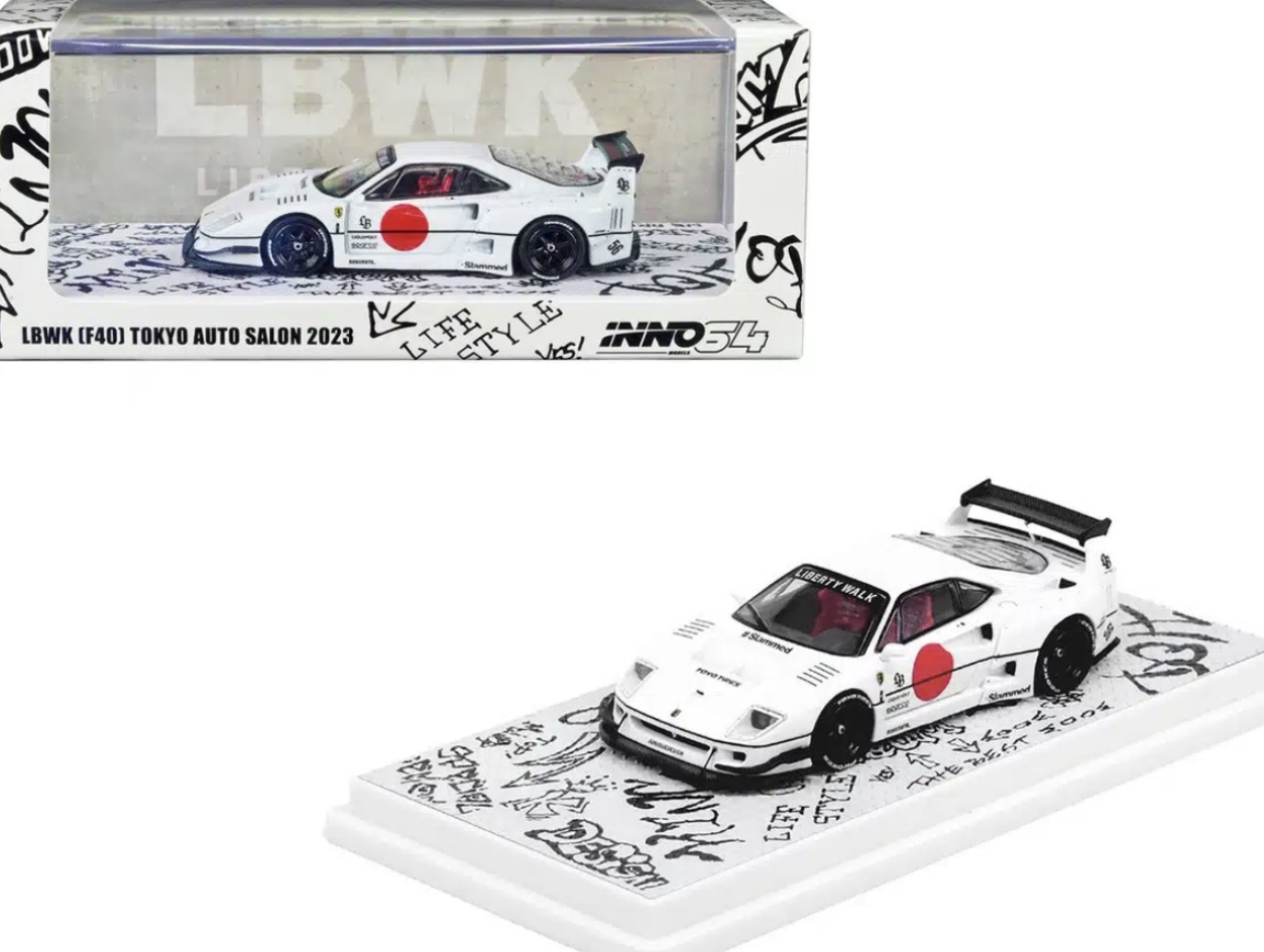 INNO Models IN64-LBWKF40-TAS23 * Liberty Walk LBWK Ferrari F40 Tokyo Auto Salon 2023 ماکت