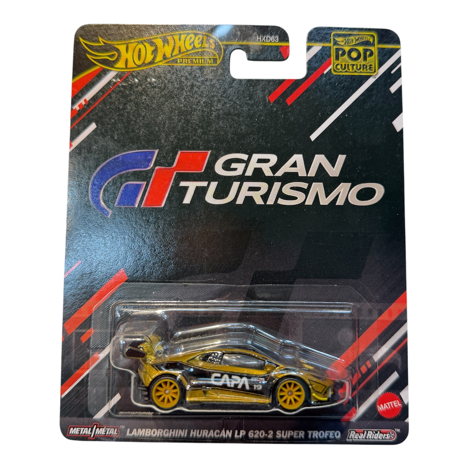 ماشین هات ویلز سری پرمیوم Premium لاین pop cultureمدل lamborghini huracan lp 620-2 super trofeo